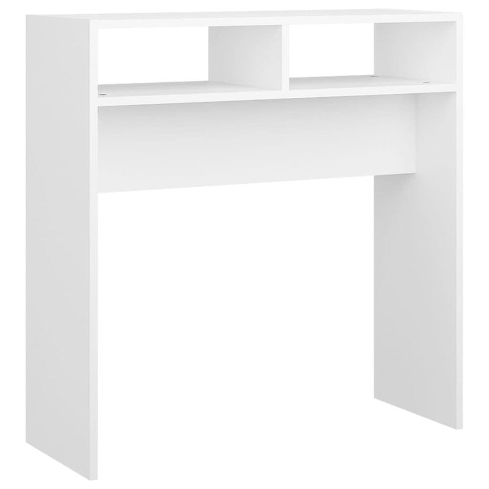 Vidaxl Konzolový stolík biely 78x30x80 cm drevotrieska